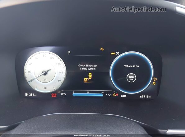 5NMS5DAL3PH522951 2023 HYUNDAI SANTA FE Blue უკანა სავარძლების ხედი