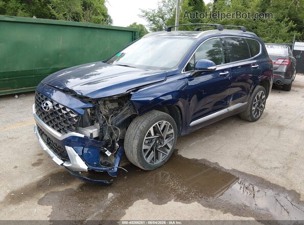 5NMS5DAL4PH492326 2023 HYUNDAI SANTA FE Blue Առջևի ձախ երեք քառորդ տեսարան