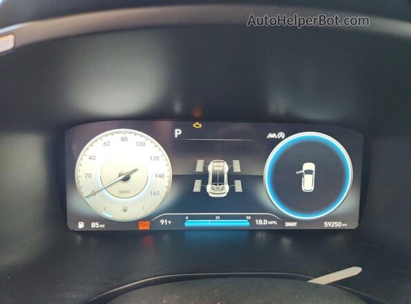 5NMS5DAL5NH374993 2022 HYUNDAI SANTA Black Vista del cuadro de instrumentos
