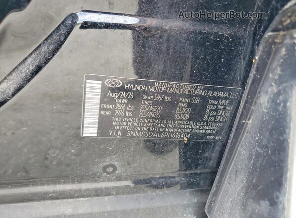 5NMS5DAL6PH616404 2023 HYUNDAI SANTA Черный Вид подкапотного пространства