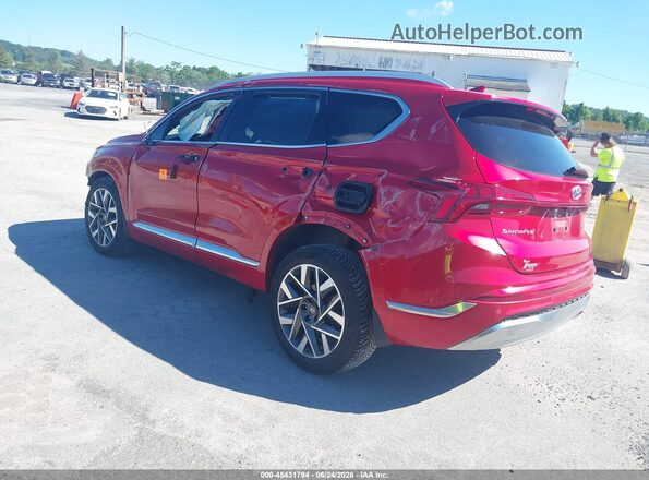 5NMS5DALXNH480338 2022 HYUNDAI SANTA FE Red Rear left