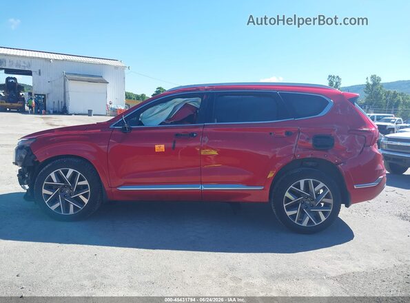 5NMS5DALXNH480338 2022 HYUNDAI SANTA FE Red Rear interior view