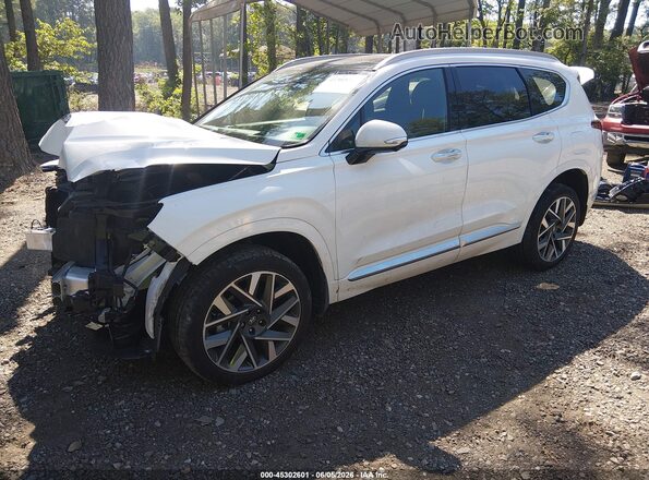 5NMS5DALXPH527550 2023 HYUNDAI SANTA FE White Առջևի ձախ երեք քառորդ տեսարան