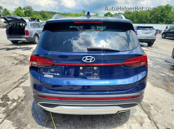 5NMS64AJ0MH349932 2021 HYUNDAI SANTA Blue Vista trasera