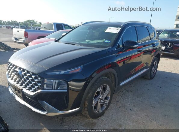 5NMS64AJ1MH303641 2021 HYUNDAI SANTA FE Black წინა მარცხენა ხედი სამი მეოთხედიდან