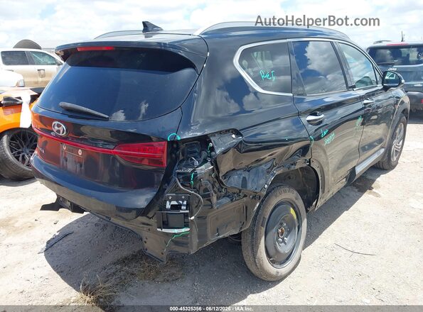 5NMS64AJ8NH372862 2022 HYUNDAI SANTA FE Black Tył prawy