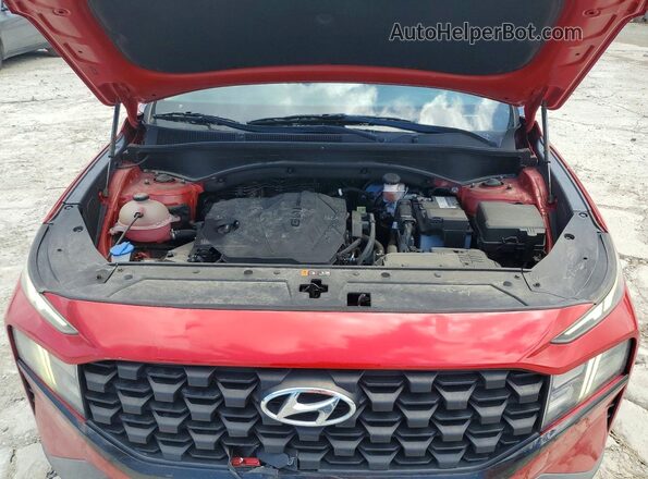 5NMS64AJ9NH452901 2022 HYUNDAI SANTA Red უკანა სალონის ხედი