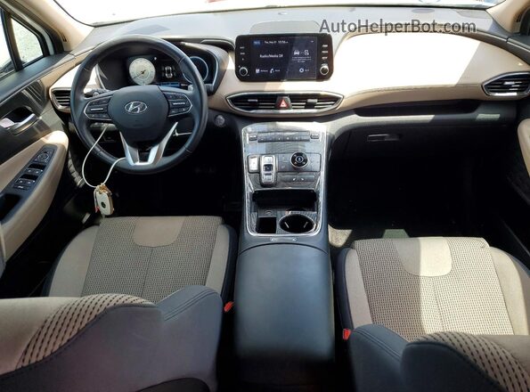 5NMS6DAJ2MH323851 2021 HYUNDAI SANTA White წინა პანელის ხედი