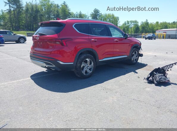 5NMS6DAJ2NH416712 2022 HYUNDAI SANTA FE Красный Задняя правая четверть