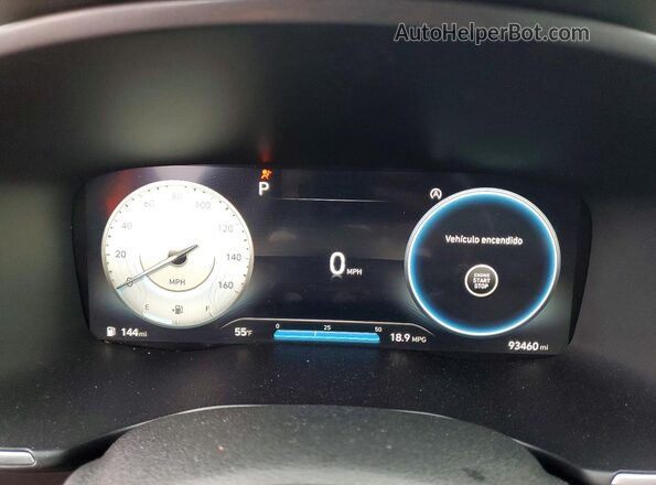 5NMS6DAJ5MH327473 2021 HYUNDAI SANTA Black Vista del cuadro de instrumentos