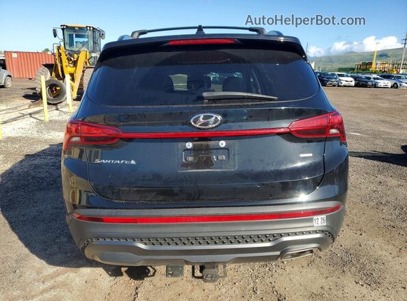 5NMS6DAJ8NH455031 2022 HYUNDAI SANTA Black Rear view