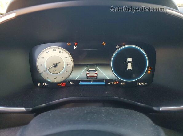 5NMS6DAJ8NH455031 2022 HYUNDAI SANTA Black Instrument cluster view