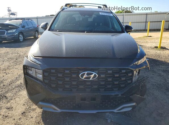 5NMS6DAJ8NH455031 2022 HYUNDAI SANTA Black Front view