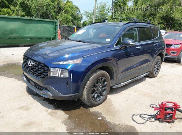 5NMS6DAJ8NH465333 2022 HYUNDAI SANTA FE Синий Передняя левая четверть
