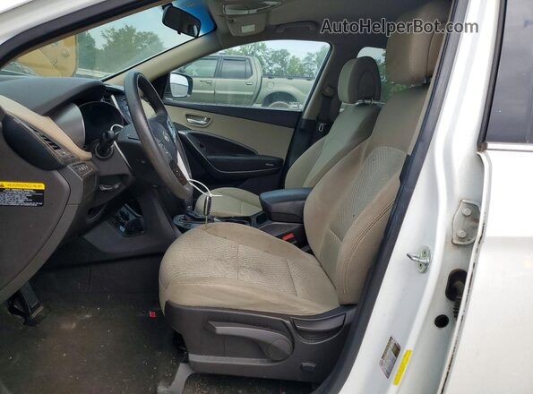 5NMZT3LB2HH029539 2017 HYUNDAI SANTA White Vista interior delantera