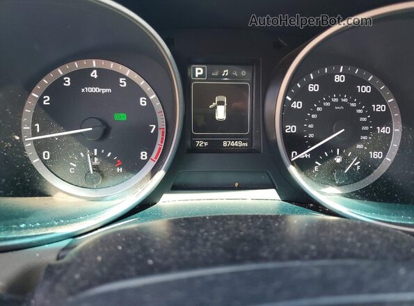 5NMZT3LB2HH037480 2017 HYUNDAI SANTA Серый Вид щитка приборов
