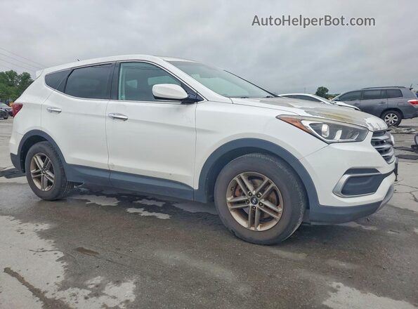 5NMZT3LB5JH095833 2018 HYUNDAI SANTA Белый Передняя правая четверть