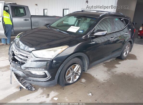 5NMZU3LB0HH036874 2017 HYUNDAI SANTA FE SPORT Black Առջևի ձախ երեք քառորդ տեսարան