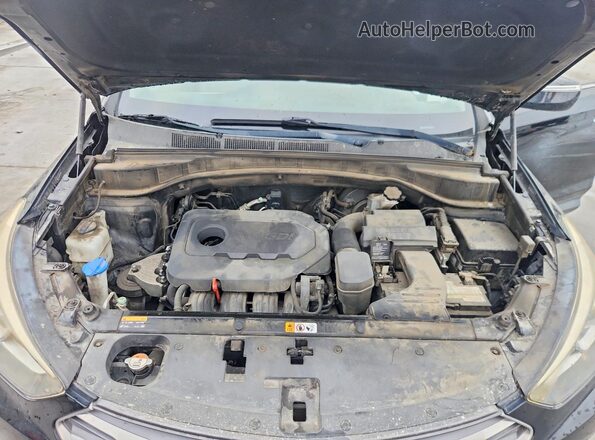 5NMZU3LB6HH001949 2017 HYUNDAI SANTA Black ძრავის განყოფილების ხედი