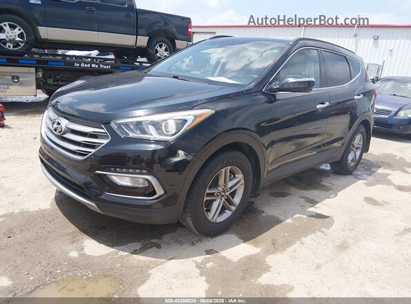 5NMZU3LB8HH005159 2017 HYUNDAI SANTA FE SPORT Black წინა მარცხენა ხედი სამი მეოთხედიდან