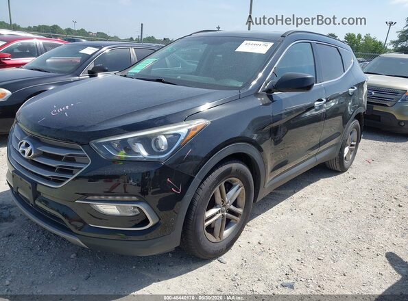 5NMZU3LBXHH041564 2017 HYUNDAI SANTA FE SPORT Черный Передняя левая четверть