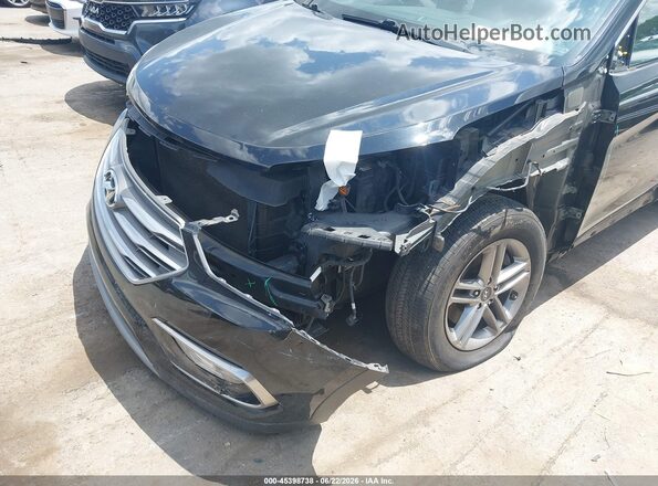 5NMZUDLB0HH022043 2017 HYUNDAI SANTA FE SPORT Black Front view