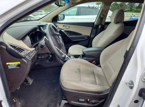 5NMZUDLB2HH029611 2017 HYUNDAI SANTA White Vista interior delantera