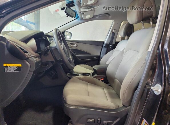 5NMZUDLB2HH040091 2017 HYUNDAI SANTA Black Вид салону спереду
