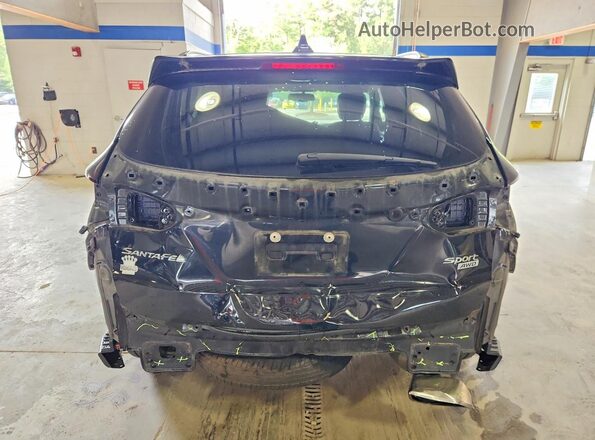 5NMZUDLB2HH040091 2017 HYUNDAI SANTA Black Вид ззаду
