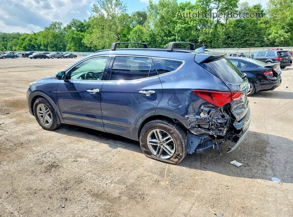 5NMZUDLB2JH100991 2018 HYUNDAI SANTA Blue Trasero izquierdo