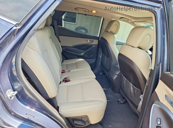 5NMZUDLB2JH100991 2018 HYUNDAI SANTA Blue Vista interior trasera
