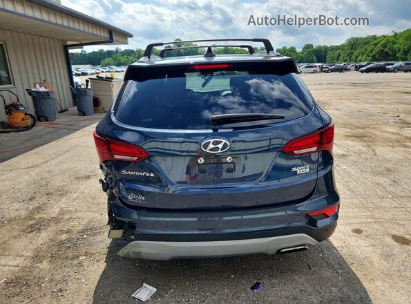 5NMZUDLB2JH100991 2018 HYUNDAI SANTA Blue Vista trasera