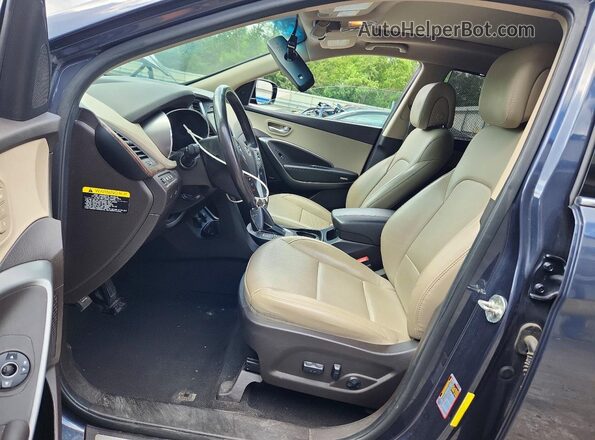 5NMZUDLB2JH100991 2018 HYUNDAI SANTA Blue Vista interior delantera