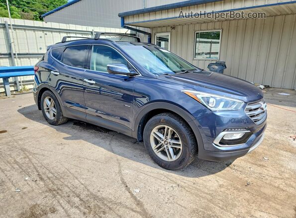 5NMZUDLB2JH100991 2018 HYUNDAI SANTA Blue Delantero derecho