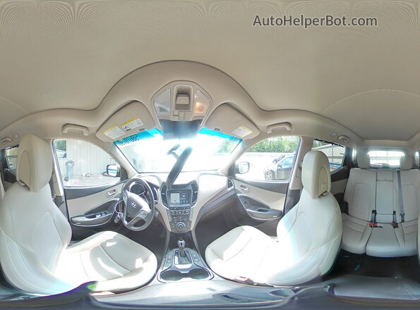 5NMZUDLB2JH100991 2018 HYUNDAI SANTA Blue Vista interior de 360 grados
