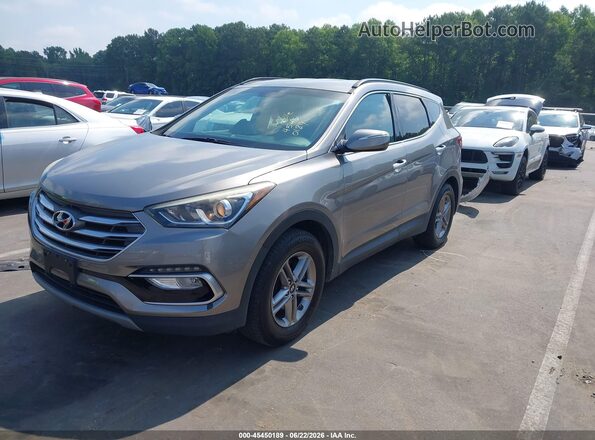 5NMZUDLB2JH106709 2018 HYUNDAI SANTA FE SPORT Gray Առջևի ձախ երեք քառորդ տեսարան