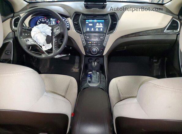5NMZUDLB3HH030394 2017 HYUNDAI SANTA Black Dashboard view