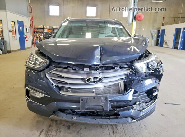 5NMZUDLB3HH030394 2017 HYUNDAI SANTA Black Front view