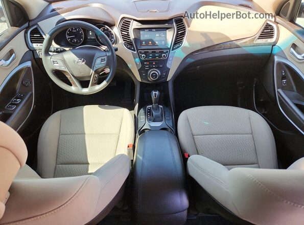 5NMZUDLB5HH032907 2017 HYUNDAI SANTA White Dashboard view