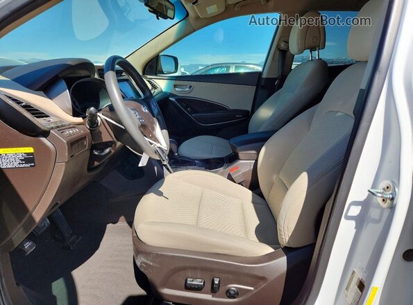 5NMZUDLB5HH032907 2017 HYUNDAI SANTA White Front interior view