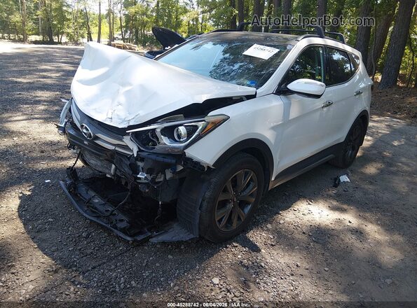 5NMZW4LA4JH081457 2018 HYUNDAI SANTA FE SPORT White წინა მარცხენა ხედი სამი მეოთხედიდან