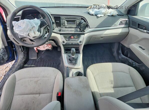5NPD74LF0HH039884 2017 HYUNDAI ELANTRA Blue Вид панелі приладів