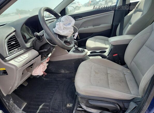 5NPD74LF0HH039884 2017 HYUNDAI ELANTRA Blue Вид салону спереду