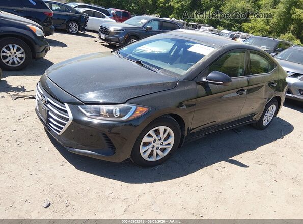 5NPD74LF0JH277367 2018 HYUNDAI ELANTRA Black Vista tres cuartos delantera izquierda