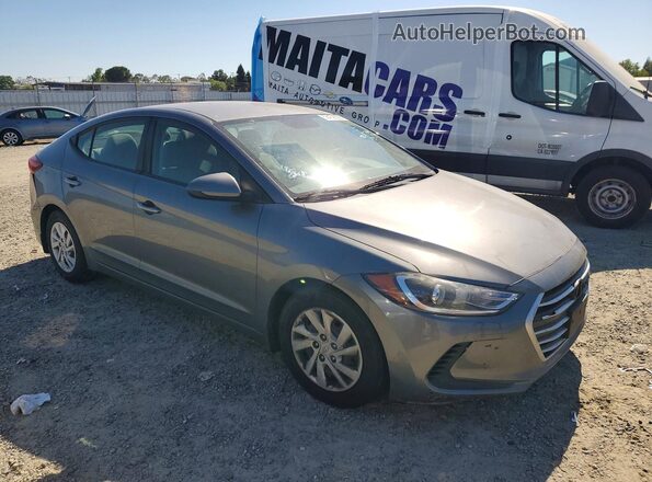 5NPD74LF0JH334246 2018 HYUNDAI ELANTRA Gray Delantero derecho
