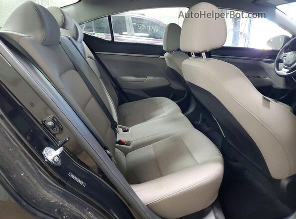 5NPD74LF0JH361320 2018 HYUNDAI ELANTRA Black უკანა სავარძლების ხედი