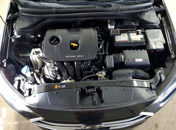5NPD74LF0JH361320 2018 HYUNDAI ELANTRA Black უკანა სალონის ხედი