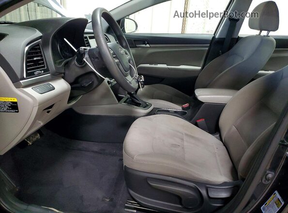 5NPD74LF0JH361320 2018 HYUNDAI ELANTRA Black წინა სალონის ხედი