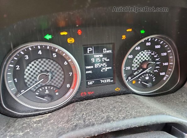 5NPD74LF0KH409934 2019 HYUNDAI ELANTRA Black Вид щитка приладів