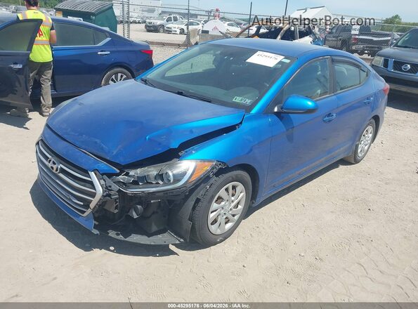 5NPD74LF1HH212702 2017 HYUNDAI ELANTRA Blue Առջևի ձախ երեք քառորդ տեսարան